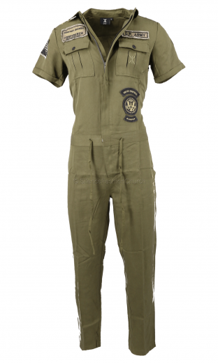 One Piece Utility Patch Jumpsuit army 2